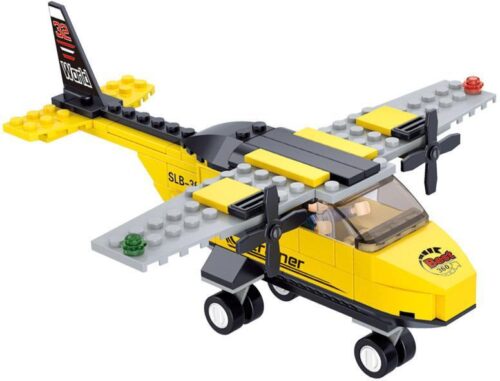 Sluban M38-B0360 Máy bay huấn luyện T-Trainer, Bộ đồ chơi máy bay, 110 mảnh, Con trai, 6+ tuổi, Vàng, Xám, Đen, Tương thích LEGO®, Khám phá bầu trời