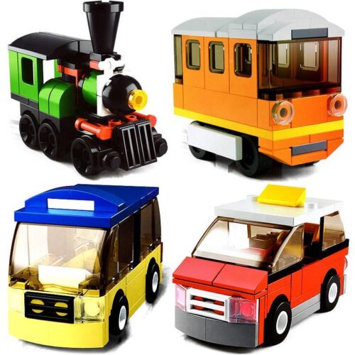 Bộ lắp ráp Sluban M38-B0598C 4 mẫu phương tiện giao thông đa dạng, đồ chơi mô hình xe cộ cho bé trai 4 tuổi giá tốt.