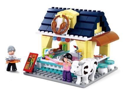 Bộ đồ chơi Nhà hàng BBQ bãi biển Sluban M38-B0605 cho bé gái 6 tuổi, giá tốt, giúp bé sáng tạo và phát triển tư duy.