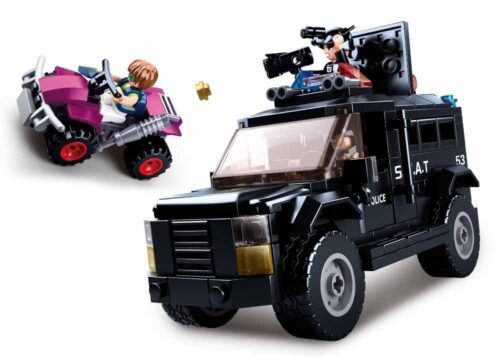 Bộ lắp ráp Xe Bọc Thép Cảnh Sát Sluban M38-B0653 và xe ATV, đồ chơi mô hình cho bé trai 6 tuổi, giá tốt.