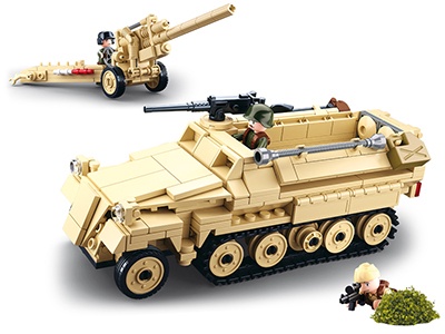 Bộ lắp ráp Sluban M38-B0689 Xe Bán Xích Sd.Kfz. 251 và Pháo Chống Tăng PaK 40 cho bé trai 8 tuổi giá rẻ.