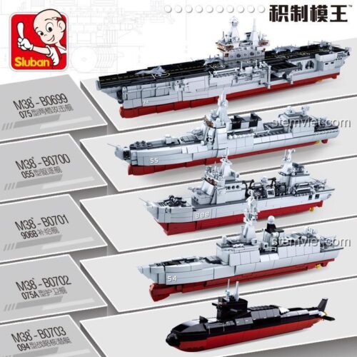 Bộ sưu tập hạm đội hải quân Sluban, bao gồm Tàu Khu Trục Type 055 M38-B0700.