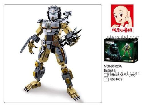 Bộ lắp ráp Predator Sluban B0720A với 556 chi tiết, đồ chơi mô hình Thợ Săn Ngoài Hành Tinh.