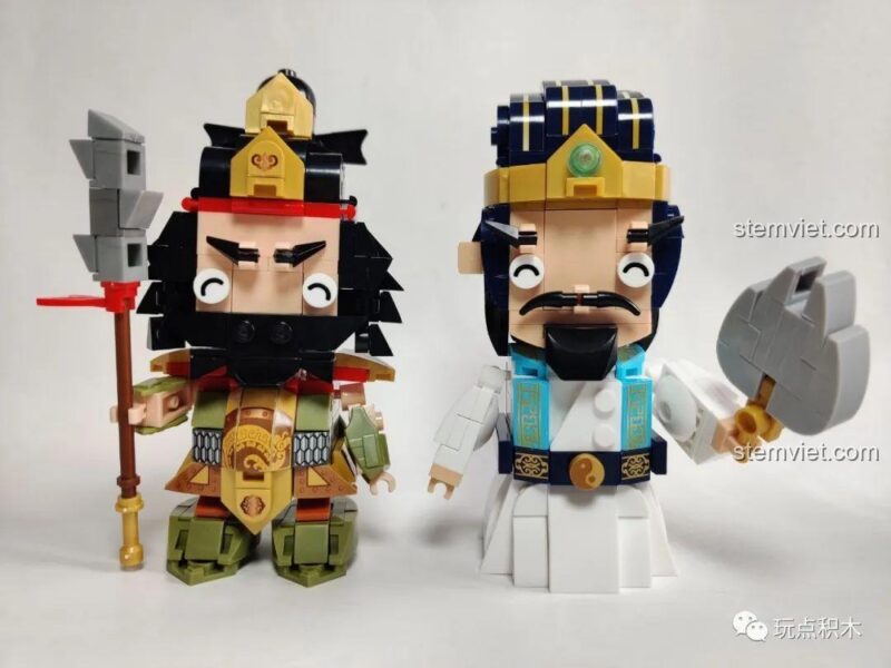 Bộ lắp ghép Nhân vật Trương Phi Sluban, quá trình lắp ráp mô hình Gia Cát Lượng, đồ chơi mô hình cho bé trai 6 tuổi