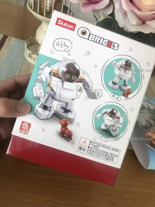 Hộp sản phẩm bộ lắp ghép Sluban M38-B0761E Robot Q-Bricks Q-Phiên Bản, thiết kế độc đáo, chất lượng đảm bảo.
