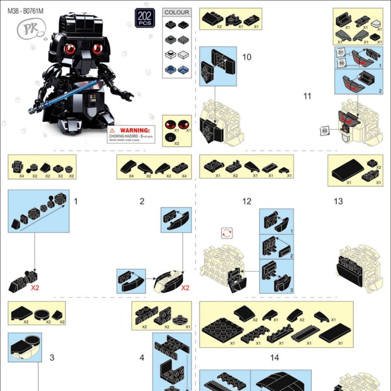 Q版黑武士达斯维达 Sluban M38-B0761M sách Sluban M38 B0761M Darth Vader Q版