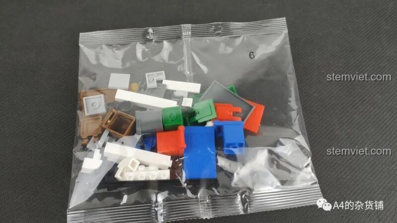 Túi chi tiết số 6, những mảnh ghép cuối cùng để hoàn thiện đồ chơi lắp ráp Sluban M38-B0780.