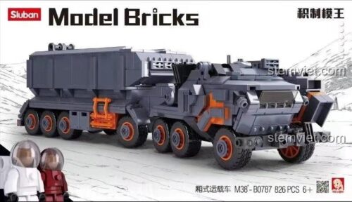 Hộp sản phẩm đồ chơi mô hình Sluban M38-B0787, tái hiện Xe Tải Hạng Nặng The Wandering Earth với 826 chi tiết, giá tốt.