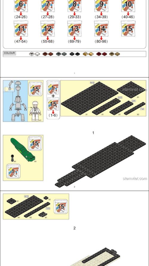 Sách Hướng Dẫn Lắp Ráp Tàu Chiến USS Constitution Sluban M38-B0836 sách hướng dẫn Sluban 0836 Mô hình tàu chiến Constitution