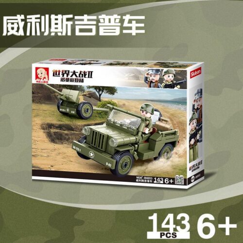 Bộ đồ chơi Xe Jeep Quân Sự Sluban M38-B0853 chất lượng cao cho bé trai 6 tuổi, giá tốt