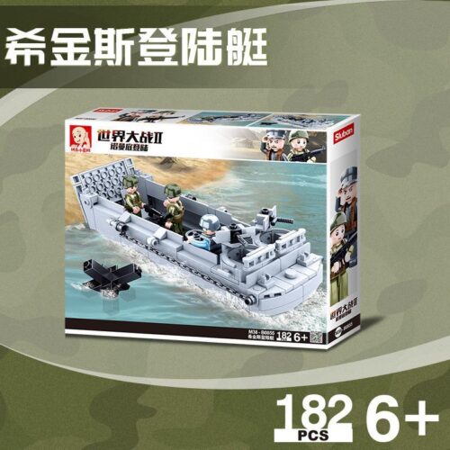 Bộ lắp ráp Tàu Đổ Bộ Higgins Sluban M38-B0855 chủ đề Thế Chiến II cho bé trai 6 tuổi. Món đồ chơi mô hình giá rẻ, chất lượng.