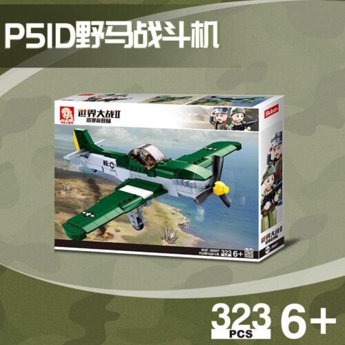 Bộ đồ chơi lắp ráp Sluban M38-B0857 Máy bay chiến đấu P-51D Mustang Thế chiến II 323 mảnh cho bé trai 6 tuổi, giá tốt.