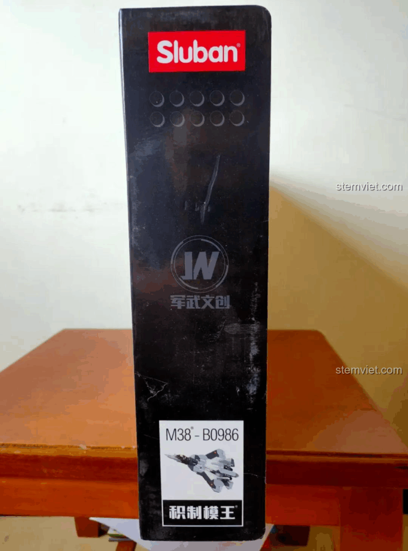 Hộp đồ chơi lắp ráp Sluban M38-B0986 Máy bay chiến đấu Su-57, đồ chơi lắp ráp Tiêm kích tàng hình Su-57, đồ chơi mô hình Máy bay quân sự Su-57, cho bé trai 6 tuổi, giá tốt