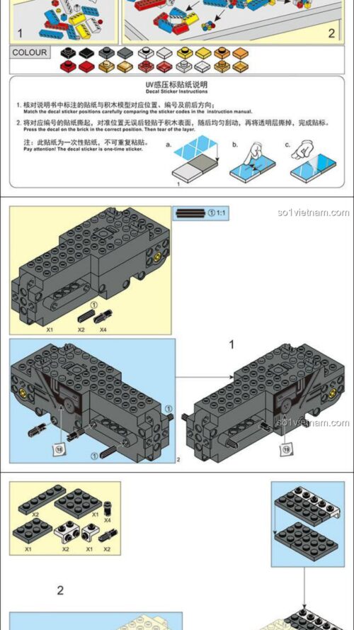 Hướng Dẫn Lắp Ráp Sluban M38-B0991 Xe Tải Quái Vật Điều Khiển Từ Xa - Hướng dẫn Sluban M38B0991 Xe Tải Quái Vật Điều Khiển Từ Xa