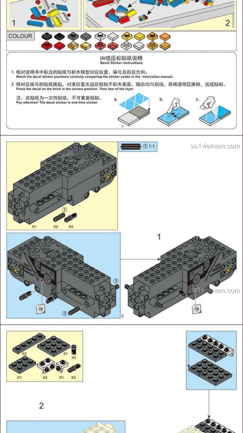 Hướng Dẫn Lắp Ráp Sluban M38-B0991 Xe Tải Quái Vật Điều Khiển Từ Xa - Hướng dẫn Sluban M38B0991 Xe Tải Quái Vật Điều Khiển Từ Xa