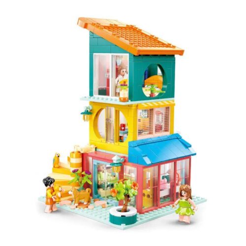 Bộ đồ chơi Ngôi nhà xếp chồng sắc màu Sluban M38-B1090
