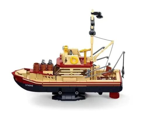 bộ lắp ghép Tàu đánh cá Đại Bạch Shark Sluban M38-B1118, đồ chơi mô hình cho bé trai 8 tuổi, chất lượng cao, giá tốt