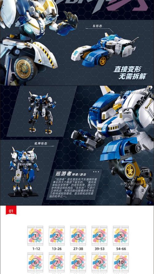 Robot Biến Hình Sluban M38-B1150 hướng dẫn Sluban B1150 Xe Cứu Hộ Alpha Biến Hình