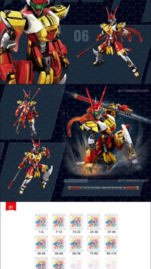 Tề Thiên Đại Thánh Cyber Wukong Sluban M38-B1180 sách Sluban 1180 Cơ Giáp Sư: Tề Thiên Đại Thánh Cyber Wukong, hướng dẫn Sluban 1180 Mô hình Cơ Giáp Cyber Wukong, hướng dẫn lắp ghép Sluban 1180 Robot Cyber Wukong, sách Sluban M38B1180 Robot Tề Thiên Đại Thánh