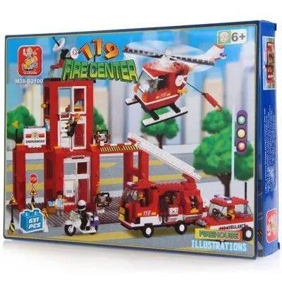 Bộ đồ chơi lắp ráp Sluban M38-B3100 Trạm Cứu Hỏa Anh Hùng Chữa Cháy cho bé trai 6 tuổi, chất lượng cao, giá tốt