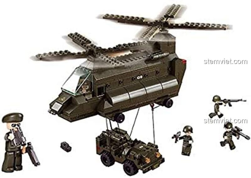 Mô Hình Xe Tăng M38B7600 đi kèm trực thăng vận tải hạng nặng Chinook