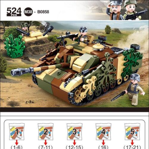 Sách Hướng Dẫn Lắp Ráp Pháo Tự Hành Chống Tăng StuG III của Đức Sluban M38-B0858 sách Sluban M38B0858 Xe tăng diệt StuG III