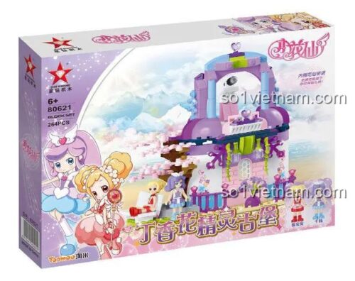 Hộp đồ chơi mô hình Star Diamond 80621 Lâu đài Hoa Tiên, món quà tuyệt vời cho bé gái.