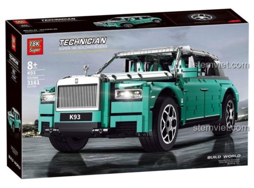 Hộp đồ chơi lắp ráp Super 18K K93 Rolls-Royce Cullinan với 3161 mảnh ghép, phù hợp bé trai 8 tuổi, chất lượng cao.