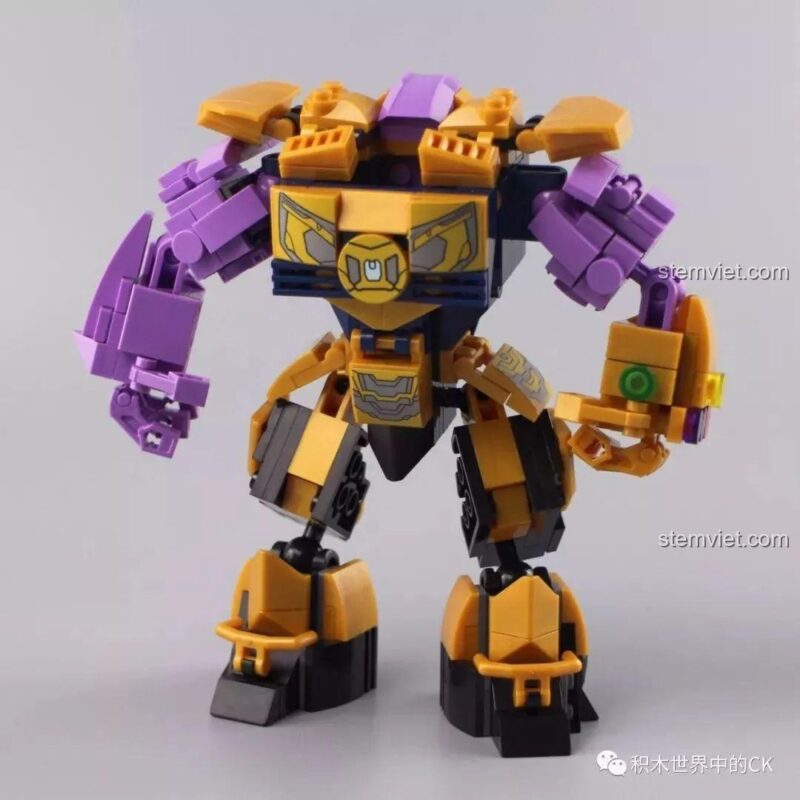 Mô hình Mech Thanos đã lắp ráp hoàn chỉnh từ bộ đồ chơi xây dựng Người Máy Hulk SX 4008