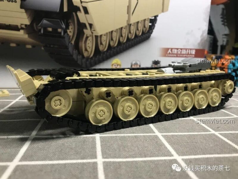 Hướng dẫn lắp ráp bánh xích cho bộ lắp ráp Xe Tăng Quân Sự M1A2 Abrams SY 0100, bước 3