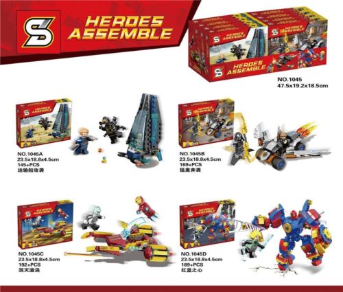 Bộ đồ chơi Siêu Anh Hùng SY, bộ lắp ráp 4 mô hình mech siêu anh hùng Thor Iron Man Spider-Man 695 mảnh cho bé trai 6 tuổi giá tốt.