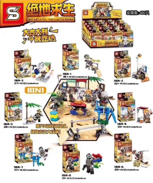Bộ lắp ráp SY 1164-3 Mô hình Minifigure PUBG cảnh nhỏ với 27 mảnh cho bé trai 6-12 tuổi giá tốt