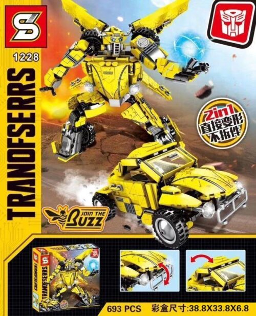 Bộ đồ chơi Robot Biến Hình Bumblebee SY 1228 chất lượng cao, mô hình Bumblebee Transformer 693 mảnh ghép dành cho bé trai 6 tuổi, giá tốt.