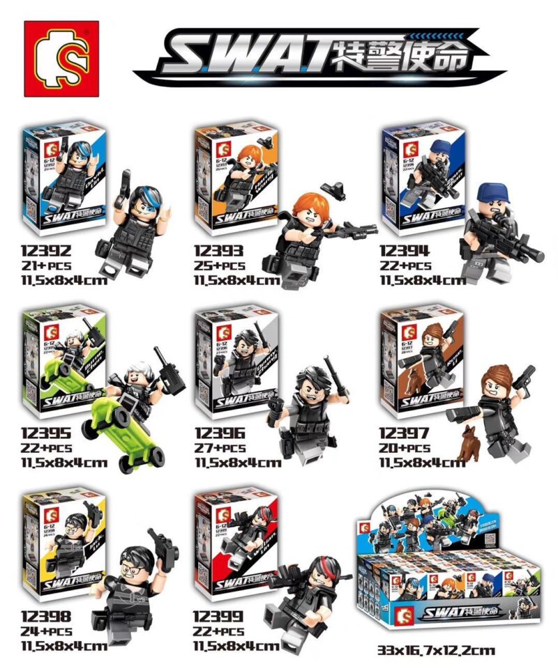 Bộ đồ chơi Minifigure Đặc Nhiệm SWAT SY 12394 cho bé trai 6 tuổi, giá tốt, hiển thị toàn bộ 8 mẫu trong bộ sưu tập.