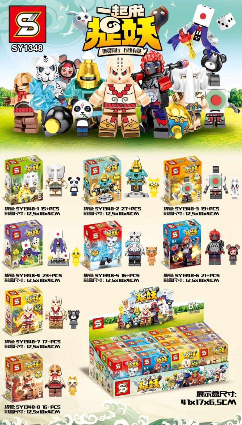 Bộ lắp ghép Minifigure Yêu Quái SY1348 chất lượng cao, đồ chơi mô hình Cùng Nhau Bắt Yêu Quái, phù hợp cho con trai 6 tuổi, giá tốt.
