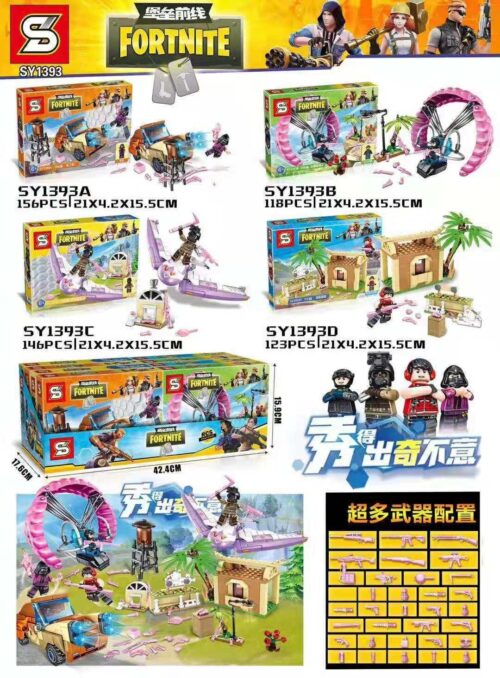 Bộ xếp hình Game Fortnite, đồ chơi mô hình Nhân vật Fortnite, phù hợp cho Con trai 6 tuổi, chất lượng cao.