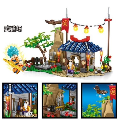 Bộ lắp ghép SY1404 Võ Đài Đại Chiến Rồng Thần với Tôn Ngộ Không và Quy Lão Tiên Sinh, đồ chơi mô hình Dragon Ball giá tốt cho bé trai 6 tuổi.