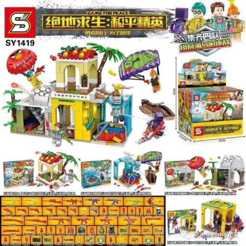 Bộ lắp ghép Game For Peace SY1419 chất lượng cao, đồ chơi mô hình Game Sinh Tồn SY giá rẻ cho bé trai 6 tuổi, tái hiện chiến trường bắn súng hấp dẫn.