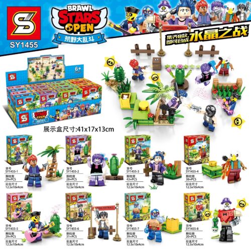 Bộ lắp ráp Brawl Stars SY1455, bộ đồ chơi SY1455, đồ chơi mô hình Brawl Stars, bộ sưu tập 8 nhân vật Brawl Stars, đồ chơi lắp ráp cho bé trai 6 tuổi, giá tốt.