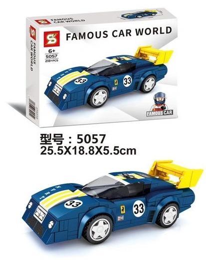 Bộ lắp ghép SY 5057 Xe Đua Ferrari BB512 Le Mans, đồ chơi mô hình xe đua cho bé trai 6 tuổi, giá tốt, chất lượng cao, 218 mảnh ghép.