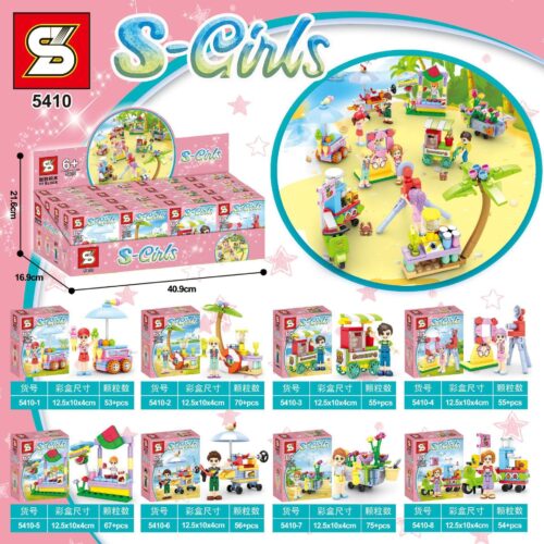 Đồ chơi lắp ráp SY 5410 S-Girls, bộ xếp hình bãi biển cho bé gái 6 tuổi, chất lượng cao