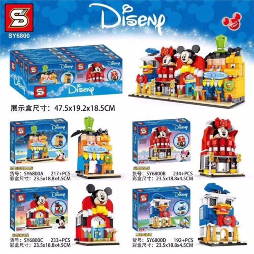 Bộ đồ chơi lắp ghép Ngôi nhà vui chơi của Chuột Mickey SY6800C từ SY, chất liệu nhựa ABS cao cấp, dành cho bé trai và bé gái 6 tuổi, giá tốt.