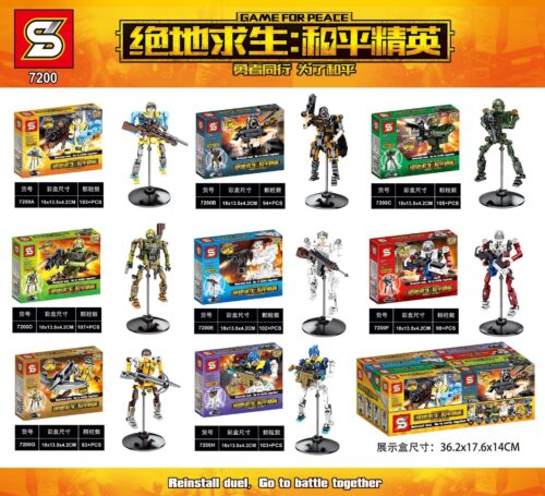 Bộ lắp ghép SY 7200 Game for Peace 8 mô hình nhân vật lính đặc nhiệm, đồ chơi mô hình cho bé trai 6 tuổi, giá tốt