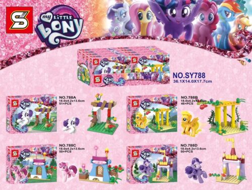 Bộ lắp ghép My Little Pony SY788A 4 cảnh nhỏ, đồ chơi lắp ráp Ngựa Pony đáng yêu cho bé gái 6 tuổi, giá tốt