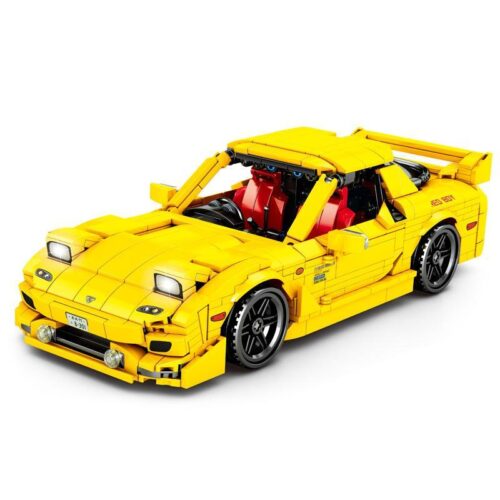 Mô hình xe Mazda RX-7 SY 8304 màu vàng, đồ chơi lắp ráp xe thể thao tỉ lệ 1:16 cho bé trai 8 tuổi, chất lượng cao, giá tốt.