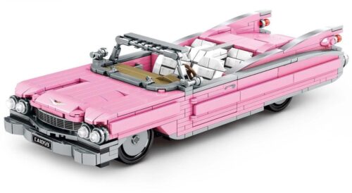 Bộ lắp ghép SY 8402 Xe Cadillac Mui Trần Cổ Điển màu hồng, đồ chơi lắp ráp cho bé gái 6 tuổi, giá tốt.