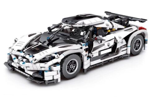 Mô hình siêu xe Koenigsegg One:1 SY 8607 trắng đen, bộ lắp ghép Koenigsegg One:1 chất lượng cao cho bé trai 6 tuổi, đồ chơi lắp ráp Koenigsegg One:1 giá tốt.