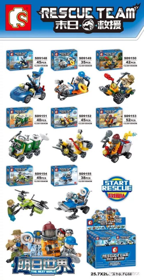 Bộ đồ chơi lắp ráp SY SD9154 máy bay không người lái cứu hộ, thuộc series Đội Cứu Hộ Thế Giới Mới, dành cho bé trai 6-12 tuổi, chất lượng tốt.