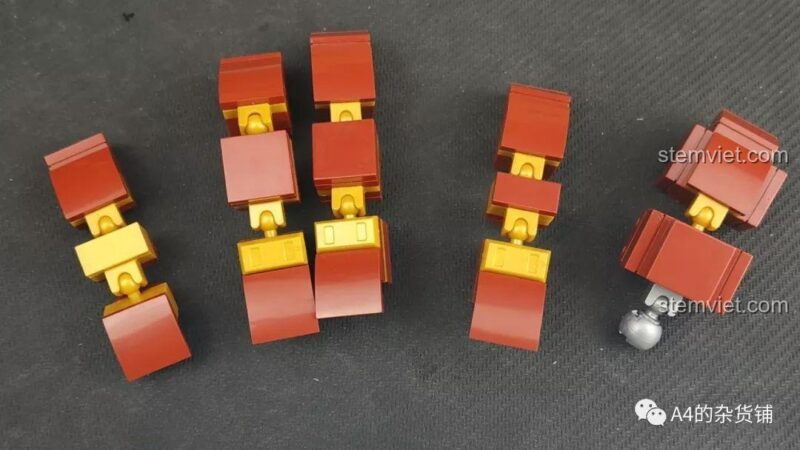 Các khớp ngón tay của bộ xếp hình Găng Tay Vô Cực.