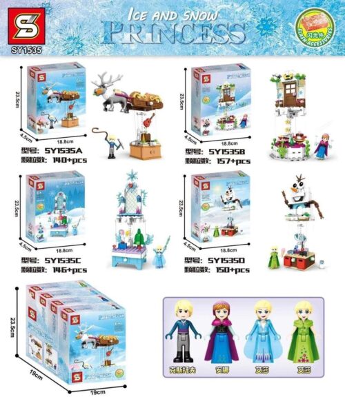 Bộ lắp ráp SY SY1535 Công chúa băng giá Frozen với hiệu ứng lơ lửng Tensegrity độc đáo, đồ chơi xếp hình cho bé gái 6 tuổi giá rẻ.